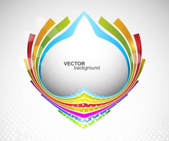 Resumo Negócios Tecnologia Arco-íris Círculo Colorido Onda Branca Vector Vector