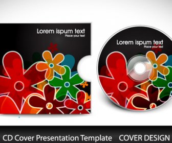 Abstrak Cd Cover Presentasi Desain Vektor