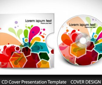 Abstrak Cd Cover Presentasi Desain Vektor