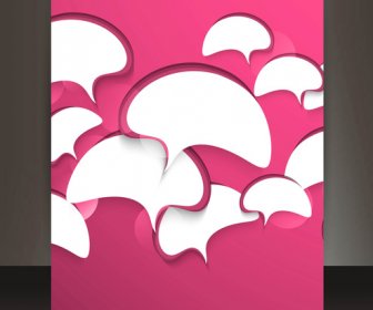 Abstract Chat Bubbles Brochure Reflection Colorful Vector