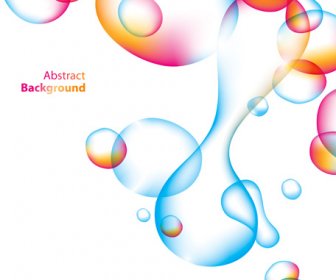 Abstract Color Bubble Vector Background