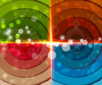 Abstract Colored Circles On Bokeh Background