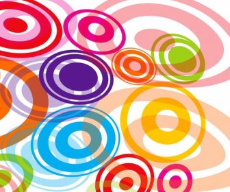 Abstract Colored Circles Vector Graphic