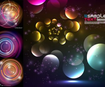 Abstract Colored Circular Background Art
