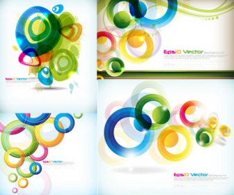 Abstract Colored Circular Pattern Art Vector