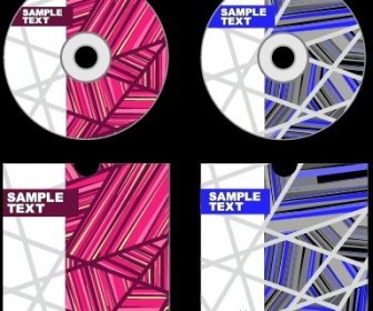 Abstract Colored Dvd And Cd Disk Packing Cover Vector
