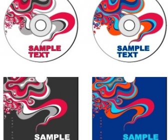 Abstrak Berwarna-disk Dvd Dan Cd Yang Kemasan Penutup Vektor
