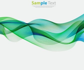 Abstract Colored Wave Lines Background Vector Illustration