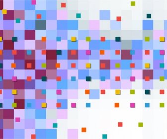 Abstrato Colorido Estilo De Quadrados De Tamanhos Diferentes De Fundo
