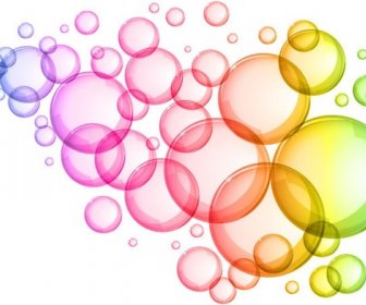 抽象五顏六色的氣泡背景向量圖形