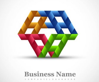 Abstrakt Bunt Business Ikone Stilisiert Symbol Vektor-design
