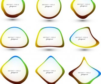 Abstract Colorful Circle For Speech Bubbles Vector