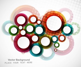 Abstract Colorful Circle Illustration Background Vector