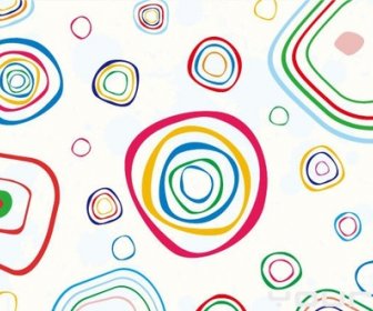 Abstract Colorful Circles Vector Background