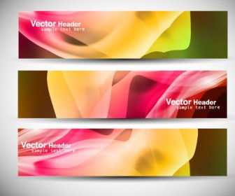 Desain Colorful Abstrak Elemen Banner Vektor