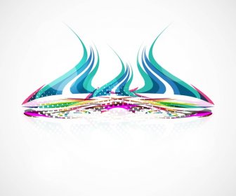 Abstract Colorful Fantastic Wave Design Vector