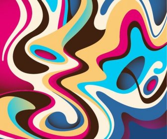 Abstract Colorful Flow Background Vector Graphic