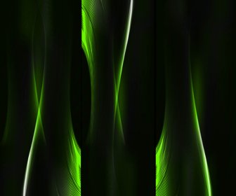 Abstract Colorful Green Header Wave Illustration