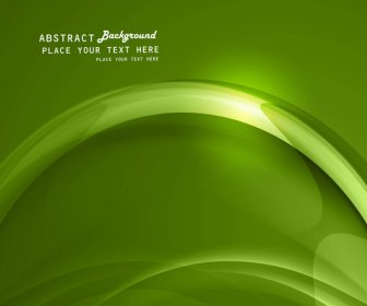 Abstract Colorful Green Wave Vector Design Illustration