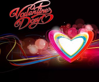 Abstract Colorful Hearts Background Vector Illustration