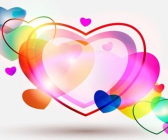 Abstratas Coloridas Corações Para Dia Dos Namorados