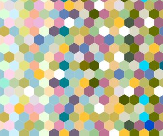Abstract Colorful Seamless Hexagon Background Design