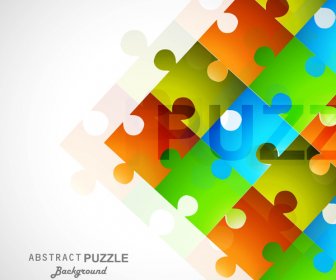 Puzzle De Brillante Colorido Abstracto Vector Cuadrados