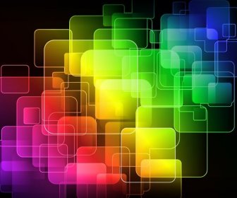 Abstract Colorful Squares Editable Vector Graphic