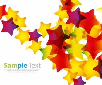 Abstract Colorful Stars Vector Background