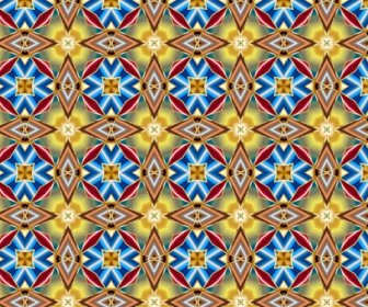 Ilustración De Vector Abstracto Colorido Patrón Simétrico