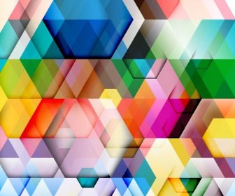 抽象的なカラフルな三角形パターン背景ベクトル イラスト