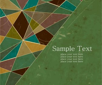 Abstract Colorful Triangles Texture With Retro Style