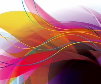 Abstract Colorful Wave Lines Background Vector