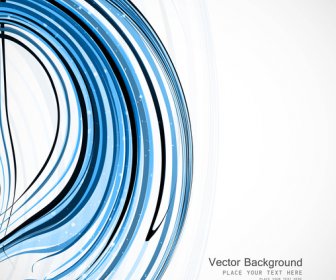 Vector De La Onda Tecnología De Swril De La Línea Azul Abstracto Colorido