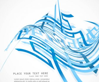 Abstract Colorfull Blue Line Vector Design