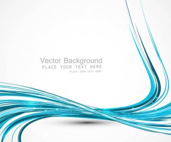 Abstrakte Farbenfrohe Blaue Linie Welle Vektor-design