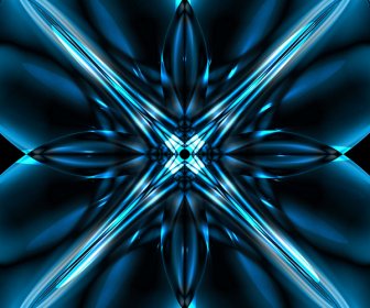 Abstract Colorfull Bright Blue Wave Vector Design