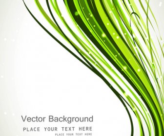 Vecteur D’onde Technologie Ligne Abstraite Colorfull Fil Vert