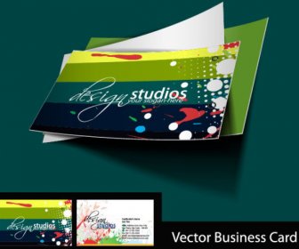 抽象的な創造的なビジネス カード ベクトルを設定