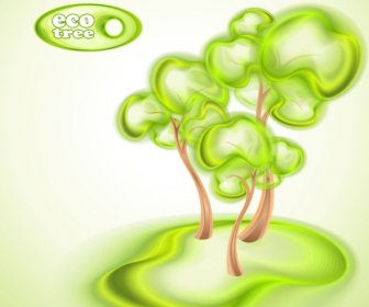 Abstract Eco Tree Vector Background