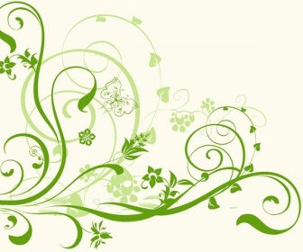 Abstract Floral Background For Design