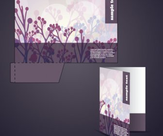 Abstract Folder Cover Design Vector Set