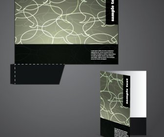 Abstract Folder Cover Design Vector Set