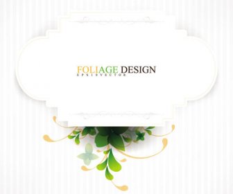 Abstract Foliage8 Flowers Vector Labels