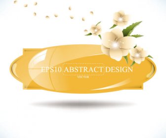 Abstract Foliage8 Flowers Vector Labels
