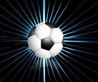 абстрактный футбольный яркие черный синий красочные лучи вихрем вектор