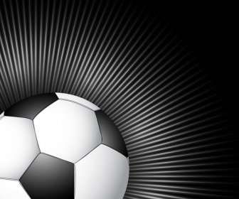 ออกแบบเวกเตอร์ของนามธรรมฟุตบอลหมุนสีสันสดใสสีดำ