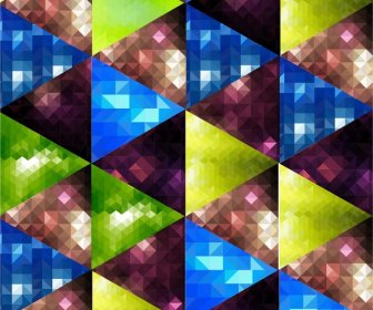 Abstract Geometric Background Colorful Triangles Bokeh Style