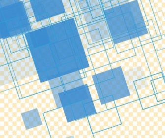 Abstract Geometric Background Transparent Squares Sketch
