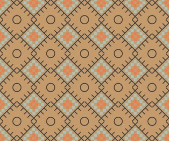 Abstract Geometric Pattern Classical Colored Seamless Design